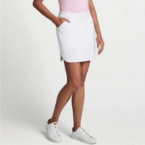 PETER MILLAR Women's Tennis Golf Skirt Skort White Small Sun Protection - Picture 1 of 7